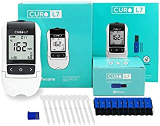 CURO-L7 Professional Grade Blood Cholesterol Test Home KIT (All-in-One : Test Device, Test Strips 10ea, Lancets & EziTube Rod Included)