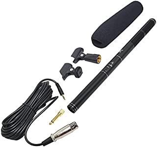 Bestshoot Condenser Interview Microphone Photography Shotgun Mic for Video Camcorders DSLR DV Camcorder 14 inches/36 Centimeters Microphone with Holder, Anti-Wind Foam Cap XLR Cable (M14)