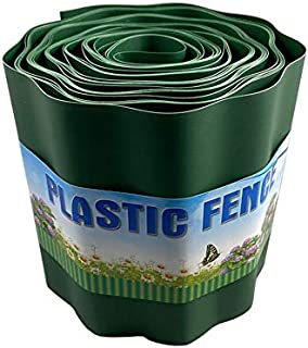 Garden Lawn Edging, Plastic Landscape Edging Flexible DIY Decorative Fence Road Flower Grass Bed Border for Landscaping Lawns Patio Pathway (9mx20cm)