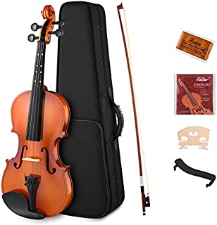 Eastar 4/4 Violin Set Full Size Fiddle EVA-2 for Kids Beginners Students with Hard Case, Rosin, Shoulder Rest, Bow, and Extra Strings (Imprinted Finger Guide on Fingerboard)