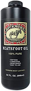 Bickmore 100% Pure Neatsfoot Oil 32 oz - Leather Conditioner and Wood Finish - Works Great on Leather Boots, Shoes, Baseball Gloves, Saddles, Harnesses & Other Horse Tack