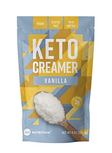 360 Nutrition Keto Creamer with MCT Oil | Vanilla | Dairy Free Coffee Creamer Milk Substitute | Weight Loss, Energy, Fat Loss