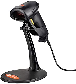 TaoTronics Barcode Scanner Handheld Wired Bar Code 1D USB Laser Scanner with Adjustable Stand for Computer, Extremely Fast and Precise Auto Scan Support Windows/Mac/iOS/Android System