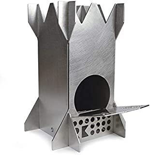 Rocket King Stainless Steel Wood Burning Camping Stove | Made in USA