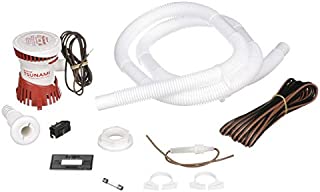 attwood 4614-7 Bilge Pump Installation Kit, with Tsunami T500 Bilge Pump, On/Off Switch, Hose, Thru-Hull Fitting, Hose Clamps, One Size