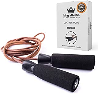 Jump Rope :: Leather Skipping Ropes for Workout and Speed Skip Training :: Because You Need the Best Jumping Rope for Cardio Fitness Exercise :: Your New Skip Rope Includes Workout Videos and eBook