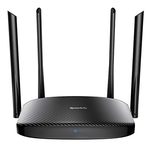 Speedefy AC1200 MU-MIMO WiFi Router, Dual Band Wireless Gigabit Router, 4x6dBi Antennas, for Home and Gaming, IPV6, Beamforming, AP Mode, Guest WiFi and Parental Control (Model K4)