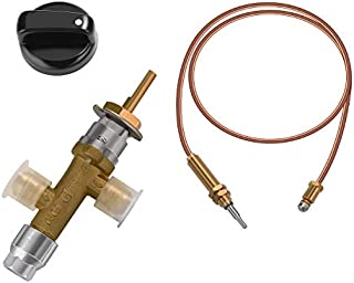 WADEO Low Pressure LPG Propane Gas Fireplace Fire Pit Flame Failure Safety Control Valve Kit Low Pressure Propane Valve with 3/8