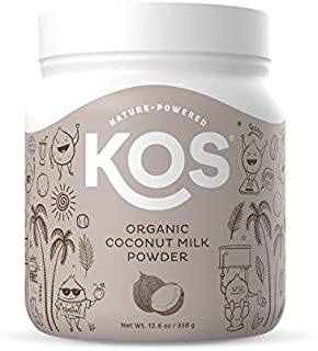 KOS Organic Coconut Milk Powder - Unsweetened, Dairy Free Coffee Creamer - Vegan, Non GMO, Gluten Free, Soy Free, Lactose Free - Keto & Paleo Friendly - 12.6oz (179 Servings)