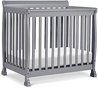 DaVinci Kalani 4-in-1 Convertible Mini Crib in Grey, Greenguard Gold Certified