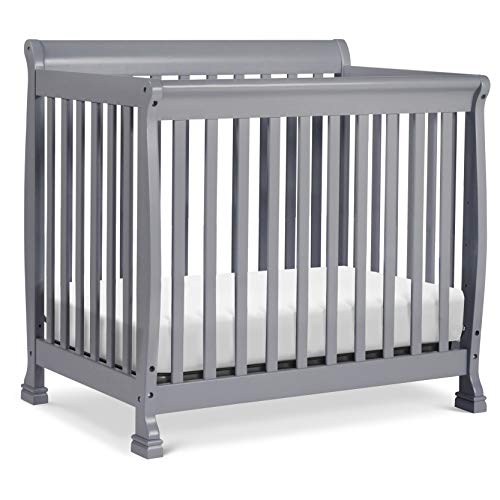 DaVinci Kalani 4-in-1 Convertible Mini Crib in Grey, Greenguard Gold Certified