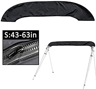 SoGuDio Bimini Top CoverSuitable for 3-4 Bows Bimini TopsEffectively Prevent The Erosion of UV, sea Water and sea Breeze in SummerStorage Boot (Black S:43-63IN)