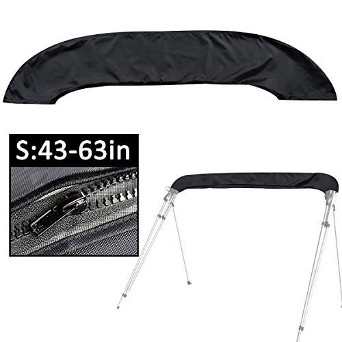 SoGuDio Bimini Top CoverSuitable for 3-4 Bows Bimini TopsEffectively Prevent The Erosion of UV, sea Water and sea Breeze in SummerStorage Boot (Black S:43-63IN)