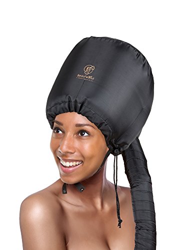 Soft Bonnet hooded hair dryer Attachment for Natural Curly Textured Hair Care| Drying,Styling,Curling,Deep Conditioning Mask Cap| Upgraded Soft Adjustable Large hooded bonnet for Hand Held hair Dryer