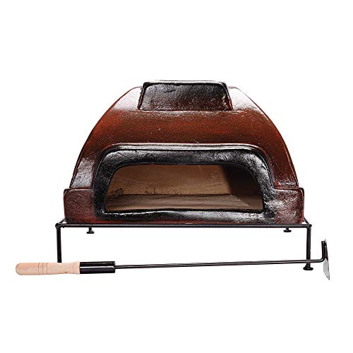 Tierra Firme HTN-018-N Etna Talavera Wood-Fired Outdoor Pizza Oven, Wine