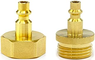 Water Blowout Quick Connect Plug Fittings for Air Compressor, Winterize Kit for RV, Camper, Outdoor Plumbing, Garden Hose, and Sprinkler Systems (One Pair)