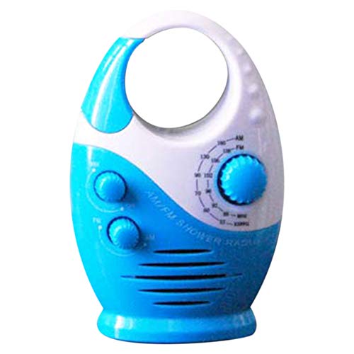 Waterproof Shower Radio, Splash Proof AM/FM Radio with Top Handle for Bathroom Outdoor Use - Built-in Speaker & Adjustable Volume