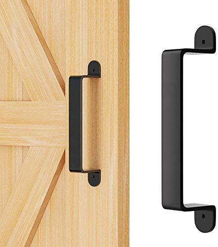 ZEKOO Black Rustic Garden Gate Shed Pull Door Handle Sliding Barn Door Hardware Kit