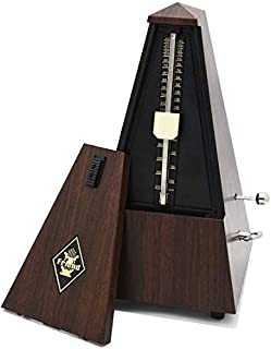 Mechanical Metronome DPM-1 for Musician Guitar Piano Drum Violin Track Beat And Tempo,Plastic Mahogany Grain Veneer