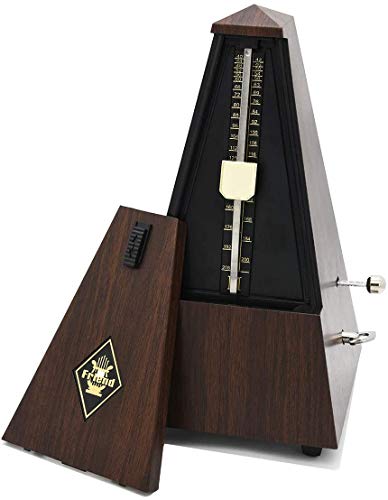 Mechanical Metronome DPM-1 for Musician Guitar Piano Drum Violin Track Beat And Tempo,Plastic Mahogany Grain Veneer