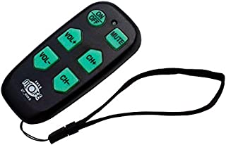 Universal Big Button TV Remote - EasyMote | Backlit, Easy Use, Smart, Learning Television & Cable Box Controller, Perfect for Assisted Living Elderly Care. Black TV Remote Control