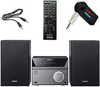 Sony Compact Stereo Sound System for House with Bluetooth Wireless Streaming NFC, Micro Hi-Fi 50W, CD/DVD Player with Separate Speakers, FM Radio, USB Playback and Charge + NeeGo Bluetooth Receiver