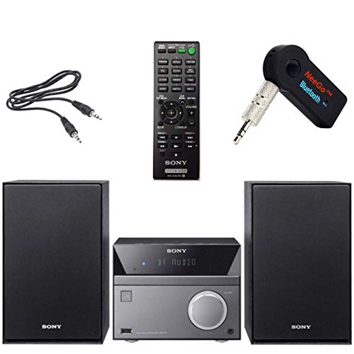 Sony Compact Stereo Sound System for House with Bluetooth Wireless Streaming NFC, Micro Hi-Fi 50W, CD/DVD Player with Separate Speakers, FM Radio, USB Playback and Charge + NeeGo Bluetooth Receiver