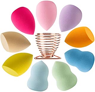 Beauty Blender Makeup Sponges Blending Set Beauty Sponges Latex-free Blender Powder Puff for Foundation Blending Concealer Flawless for Liquid Cream 9 Colorful Beauty Blender+1 Beauty Blender Holder