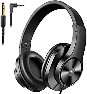 OneOdio Over Ear Headphones - Wired Studio Headphones with Shareport, Foldable Headsets with Stereo Bass Sound for Monitoring Recording Keyboard Guitar Amp DJ Cellphone