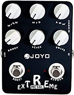 JOYO JF-17 Extreme Metal Distortion Pedal with EQ and Low-Mid-High Gain Boost for Electric Guitar Effect Bypass