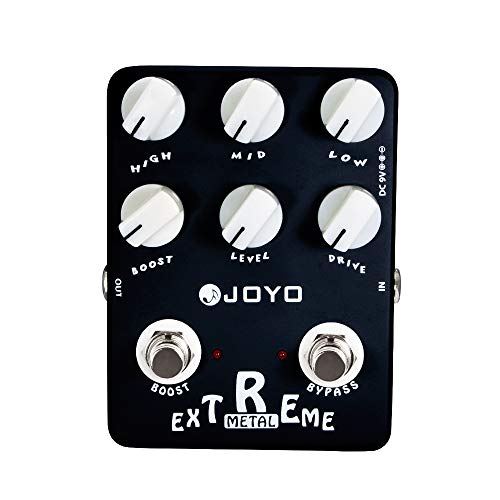 JOYO JF-17 Extreme Metal Distortion Pedal with EQ and Low-Mid-High Gain Boost for Electric Guitar Effect Bypass