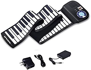 88 Keys Portable Keyboard Piano, Safeplus Electric Roll Up Flexible Silicone Piano Keyboard for Kids Beginners Adults Gift Support MP3 Player Bluetooth Function