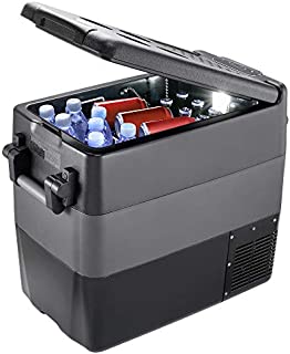 F40C4TMP Car Freezer Refrigerator 53 Quart (50L) Portable Refrigerator 12v RV Fridge(-4~50) for Truck, Portable Freezer for Vehicles, Camping, Trip, RV,12/24V DC and 110-240 AC