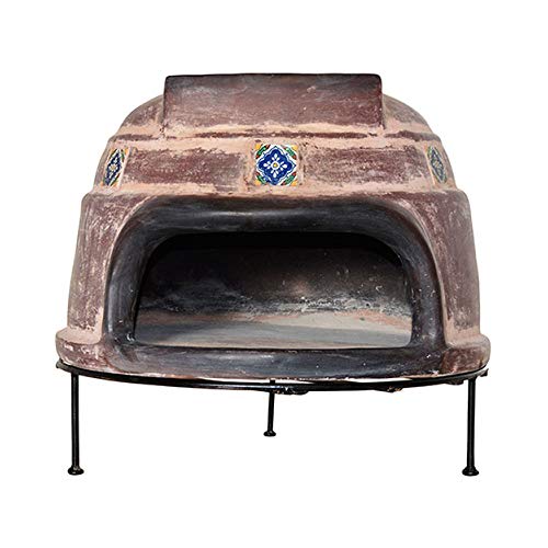 Tierra Firme WRPO-002-N Ravenna Talavera Wood-Fired Outdoor Pizza Oven, Rustic Brown