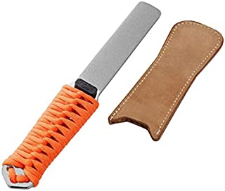 SHARPAL 181N Dual-Grit Diamond Sharpening Stone File with Leather Strop, Tool Sharpener for Sharpening Knife, Axe, Hatchet, Lawn Mower Blade, Garden Shears, Chisels, Spade, Drills and All Blade Edge