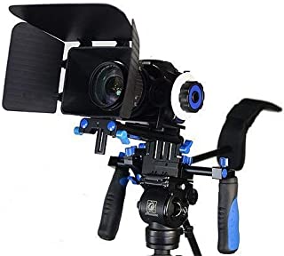 Morros DSLR Rig Movie Kit Shoulder Mount Rig with Follow Focus and Matte Box for All DSLR Cameras and Video Camcorders