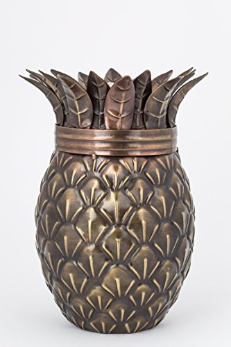 Legends Direct Pineapple Tabletop Oil Lamp - Sophisticated Table Top Oil Torch is Perfect as a Centerpiece or as Landscape Lighting - Easy Refill 32oz Bowl with Fiberglass Wick