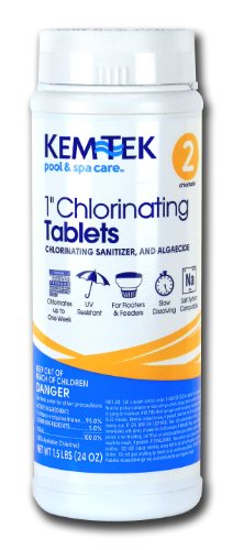 Kem-Tek 2815-6 Chlorinating Tablets 1-Inch Pool and Spa Chemicals, 1.5-Pound