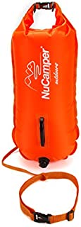 NuCamper Swim Buoy for Open Water Swimmers with Adjustable Waist Belt, Waterproof Dry Bag, Safty Swimming, Training Snorkeling, Kayaking, Diving, Boating,28L