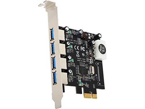 USB PCIe Card, 4 Port USB 3.0 to PCI Express Card Expansion card, PCI-E to USB 3.0 4 Port Hub Controller Adapter, Rosewill RC-508 PCI-E to USB 3.0 Add On card