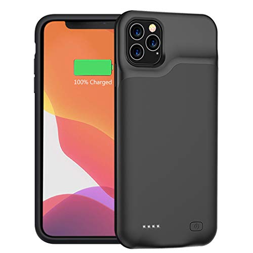 Battery Case for iPhone 11 Pro Max, 6500mAh Portable Protective Charging Case Compatible with iPhone 11 Pro Max (6.5 inch) Rechargeable Extended Battery Charger Case (Black)