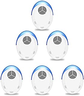 Ultrasonic Pest Repeller 6 Pack, Indoor Pest Control, Ultrasonic Pest Repellent, Indoor Pest Control for Home,Kitchen, Office, Warehouse, Hotel