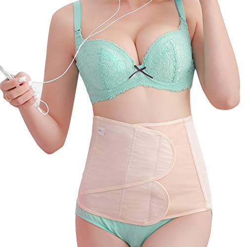 Abdominal Binder C Section Postpartum Belly Band Wrap C-section Recovery Postnatal Support Girdle Belt (M, Nude Postpartum Belly Wrap)