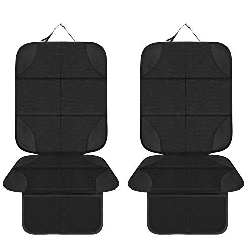 Car Seat Protector, MHO+All 2 Pack Auto Car Seat Protectors for Child Baby Car Seat - XL Thickest seat Protectors & Waterproof 600D Fabric & 2 Large Pockets for Handy Storage,Crash Test Approved