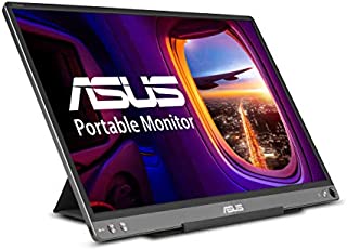 ASUS ZenScreen MB16ACE 15.6 Portable USB Type-C Monitor Full HD (1920 x 1080) IPS Eye Care with Lite Smart Case External screen for laptop,Dark Gray