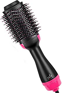 Hot Air Brush, 3-in-1 Hair Brush Dryer Straightener Curler, Hair Styler Power 1000W Perfect Blow Spin Brush for Women