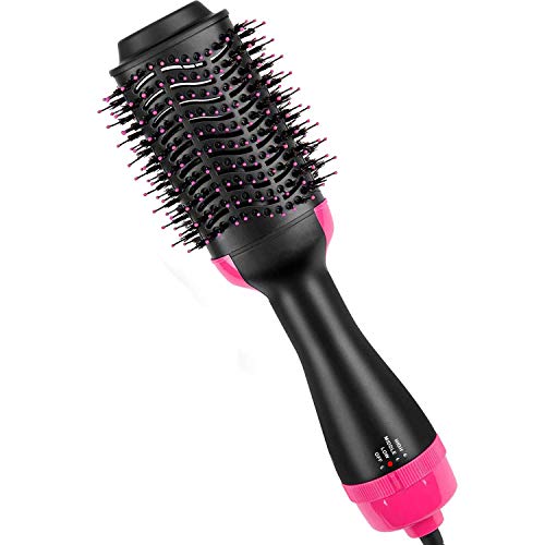 Hot Air Brush, 3-in-1 Hair Brush Dryer Straightener Curler, Hair Styler Power 1000W Perfect Blow Spin Brush for Women