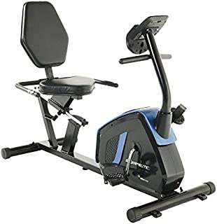 Exerpeutic Easy Step Thru Magnetic Recumbent Exercise Bike, Black/Blue (4121)