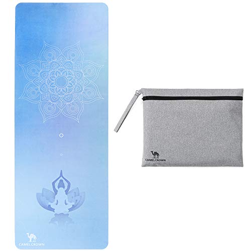 CAMEL CROWN Yoga Mat Non Slip Folding Travel Exercise and Fitness Mat Types of Yoga, Pilates and Floor Workouts