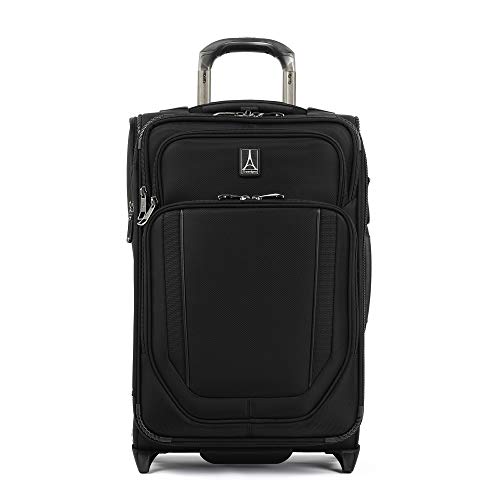 Travelpro Crew Versapack-Softside Expandable Upright Luggage, Jet Black, Carry-On 19-Inch